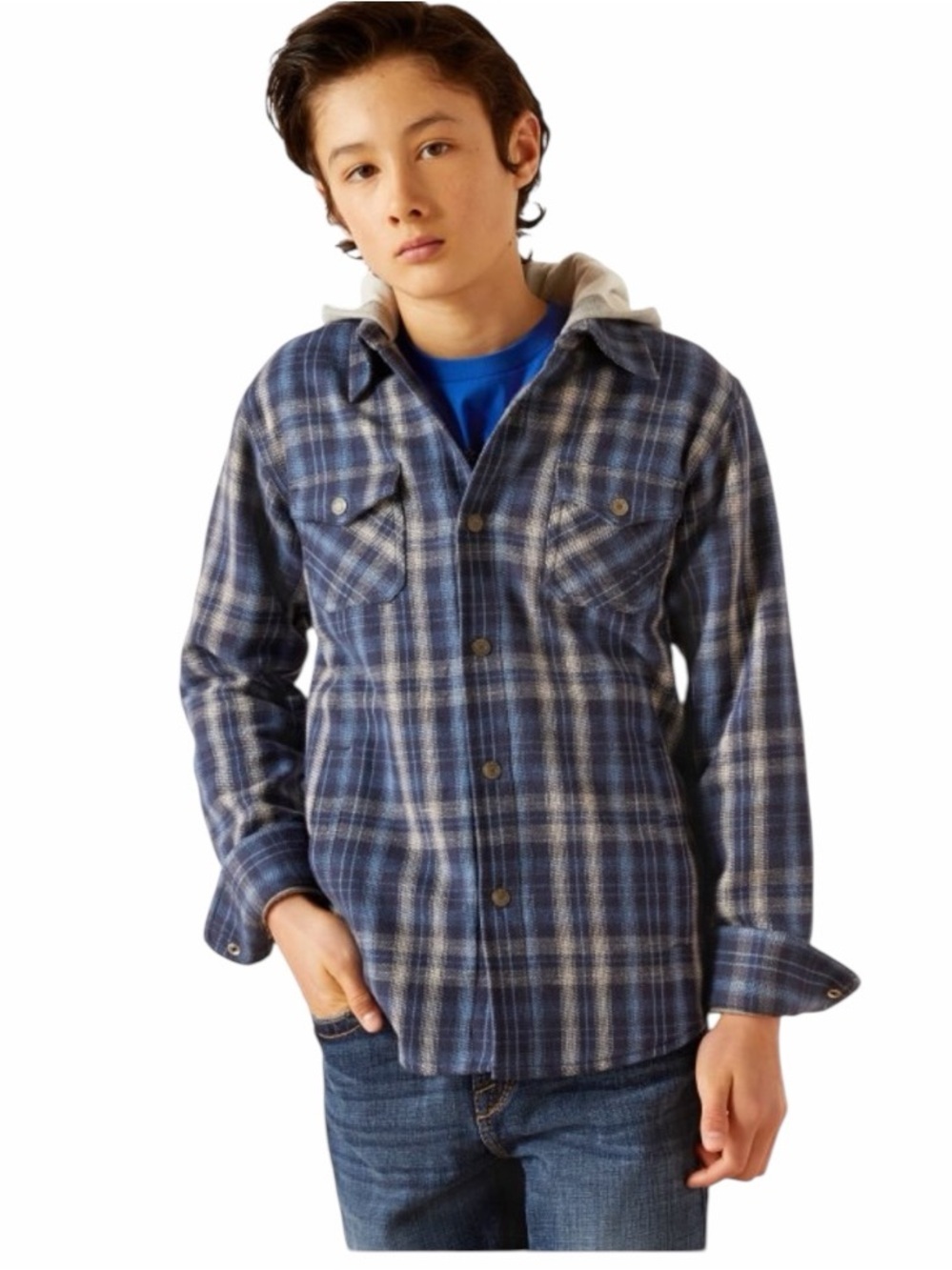 Ariat Boys Retro Fit Plaid Hanley Shirt Jacket
